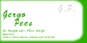 gergo pecs business card