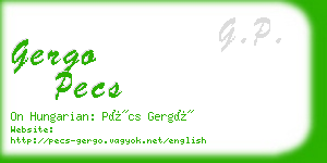 gergo pecs business card